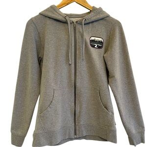 Patagonia Women’s Organic Cotton Full Zip Hoodie Gray Size Small Fleece Lined